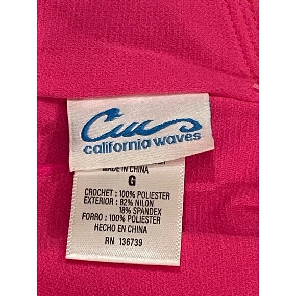 NWT  California Waves Juniors Crochet Bralette Swim Top Large - Picture 6 of 8